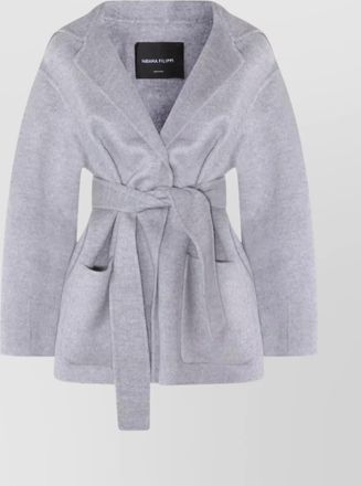 Fabiana Filippi stylish coat with belted waist and hood