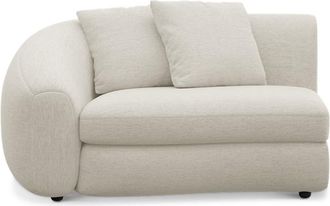Castlery Fable Left Arm Sofa Customized, Performance Classic Twill Cream, Spill Resistant, Ultra Deep Seats for Sofas, Castlery Brand
