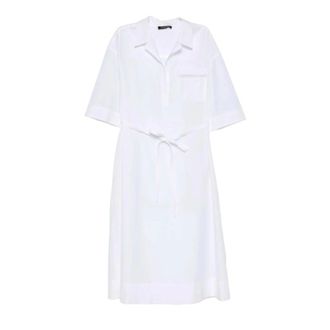 Fabiana Filippi Shirt Dresses, female, White, Size: 2XS Sahariana Belted Shirt Dress