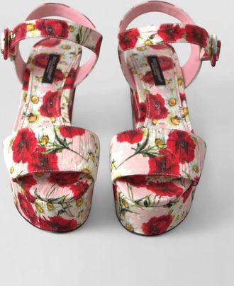 Dolce & Gabbana floral-print wedge sandals