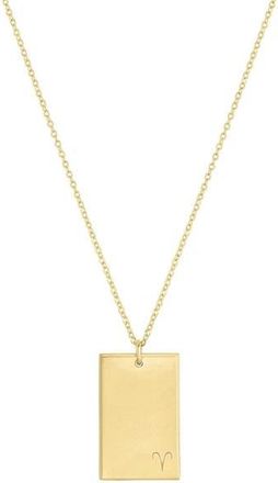 Set & Stones Goldie Horoscope Necklace in Gold /Aries at Nordstrom, Size 20