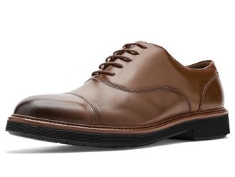 Johnston & Murphy Tyson Dress Cap Toe Mens Shoes Tan Full Grain : 11.5 M (D), Leather