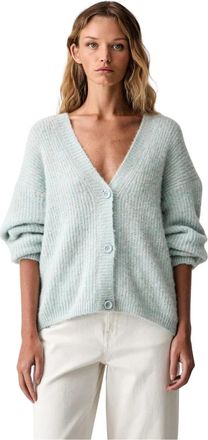 American Vintage East Cardigan - Dames - Vesten - Blauw - M/L - Wol - Truien & Vesten