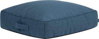 Icon Brand Puf coj&iacute;n de suelo para exterior en olefina impermeable azul denim