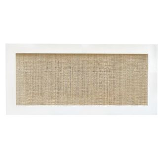 NATYAL Cabecero de rafia natural y madera maciza en tono blanco 140x74cm