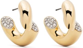 Lanvin Sequence rhinestone-embellished earrings - women - glass/Brass - One Size - Gold