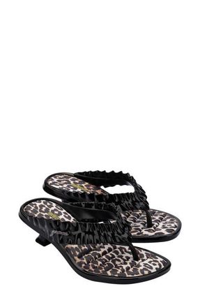 Melissa x Ganni Kitten Heel Flip Flop in Black at Nordstrom, Size 10