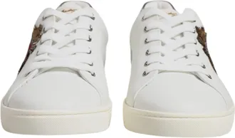 Dolce & Gabbana White Sacred Heart Men Low Top Sneakers Mens Shoes