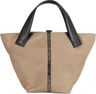Alexander Smith small Lauren logo-strap tote bag - Neutrals