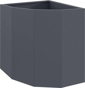vidaXL Corner Planter Anthracite 45 x 45 x 50 cm Steel vidaXL