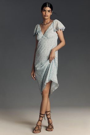 Rachel Antonoff Mia Silk Blend Slip Midi Dress
