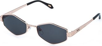 Just Cavalli SJC180 0300 Womens Sunglasses Gold Size 55