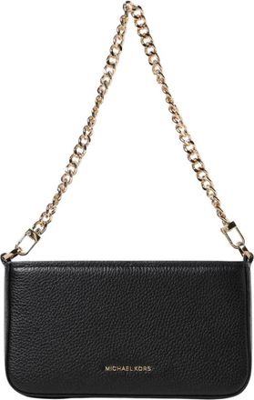 Michael Kors Shoulder Bags, female, Black, Size: ONE SIZE Chain Strap Leather Clutch