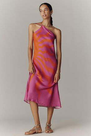 Farm Rio x Anthropologie One-Shoulder Midi Slip Dress