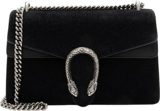 Gucci Black Suede Dionysus Medium Shoulder Bag (Authentic Pre-Loved)