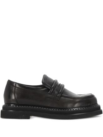Bruno Premi chunky leather loafers - women - Calf Leather/Calf Leather/Rubber - 36 - Black