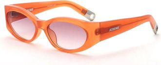 Jacquemus Vrouwelijke Ovale Amber Rose Zonnebril - Dames - Zonnebrillen - Oranje - ONE Size - Accessoires