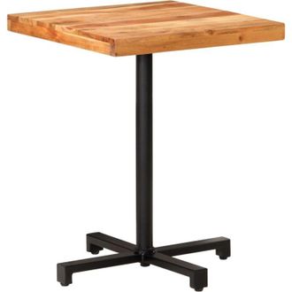 vidaXL Mesa De Bistr&oacute; Cuadrada Madera De Mango Maciza 60x60x75 Cm Vidaxl