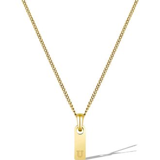 Vincero Mens Initial Pendant Necklace in Gold - U at Nordstrom