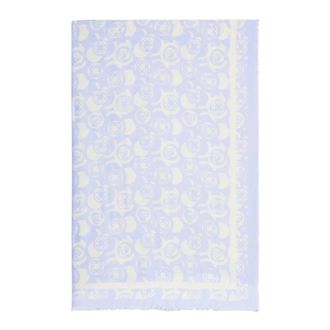Elena Miro Accessoires, Dames, Paars, ONE Size, Bedrukte modal sjaal