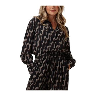 Notre-V Dames, Blouses & Shirts, Zwart, Maat: S