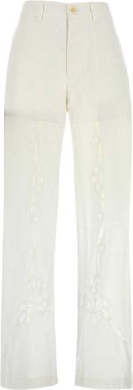 Marine Serre White cotton pant