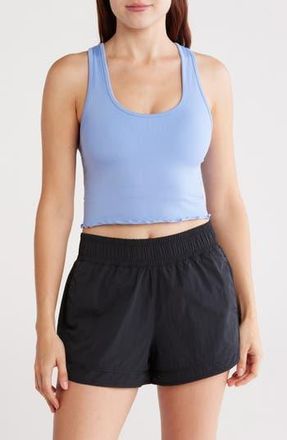 Yogalicious Seamless Hollywood Lettuce Edge Racerback Bralette in Grapemist at Nordstrom Rack, Size X-Large