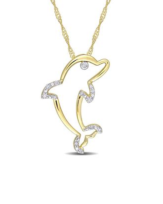 Rina Limor 10K 0.04 Ct. Tw. Diamond Necklace