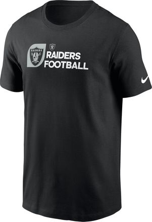 Nike Las Vegas Raiders Team Outline Essential T-Shirt Nike Mens NFL T-Shirt in Black | N19900A8D-NM4