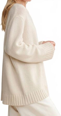 Jenni Kayne Cashmere Amelia Crewneck Sweater In Ivory