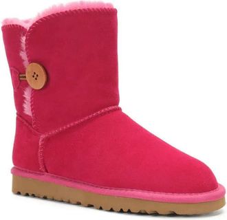 Generic QXDZSW Classic Lady Shoes Waterproof Snow Boots Winter Boots Warm Women Boots Rose Red