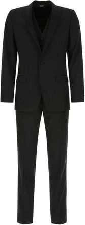 Dolce & Gabbana Black Three-Piece Tuxedo Suit