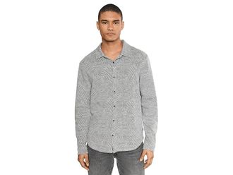 John Varvatos Paladino Shirt Mens Clothing Grey Sky : 2XL, Cotton/Polyester
