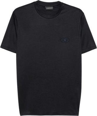 Emporio Armani Black Regular Logo T-Shirt