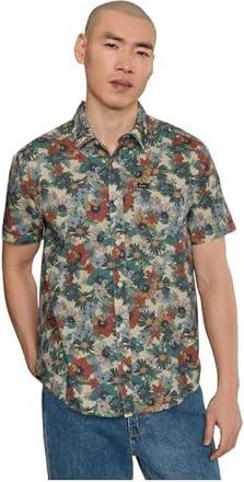 Rvca Botanical Short Sleeve Mens T Shirt Ceramic : 2XL, Cotton/Viscose