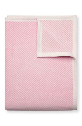 ChappyWrap Harborview Herringbone Throw Blanket in Blush at Nordstrom