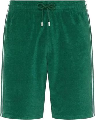 Vilebrequin Terry Bermuda Shorts Effen - Heren - Korte Broeken - Groen - 2XL - Katoen - Korte Broeken