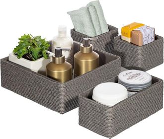 Sorbus Set Of 4 Rope Storage Baskets