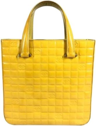 Chanel Pre-owned Handbags, female, Yellow, Size: ONE SIZE Pre-owned Vintage Tote Bag