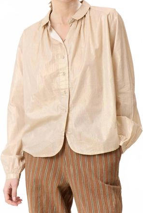 Leon & Harper Cob Foil Shirt In Gold