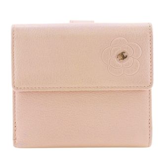 Chanel Pink Leather Wallet (Bi-Fold) (Pre-Owned)