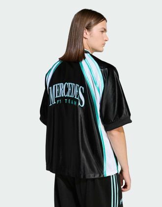 adidas adidas Performance - Mercedes AMG Petronas Formula One Team Las Vegas - Maglia nera e bianca stile baseball da uomo-Nero