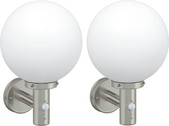 vidaXL Vidaxl - Outdoor Wall Lights 2 pcs Silver 28 x 25 x 38 cm