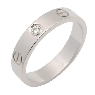 Cartier Silver Clear Band Ring (Pre-Owned)