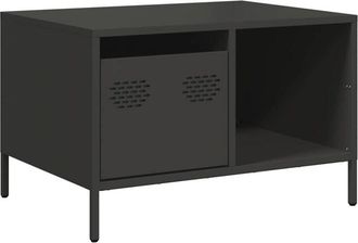 vidaXL Coffee Table Black 68.5x50x43.5 cm Cold-rolled Steel Vidaxl