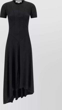 Victoria Beckham front zip dress short sleeves asymmetric