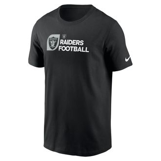 Nike Las Vegas Raiders Team Outline Essential T-Shirt Nike Mens NFL T-Shirt in Black | N19900A8D-NM4