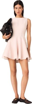Maje Short flared tweed dress in Pink at Nordstrom, Size 34 Eu