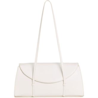 Reformation Elena Leather Shoulder Bag in White Leather at Nordstrom