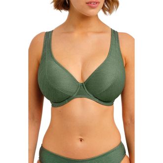 Freya Arizona Wave Underwire High Apex Bikini Top in Fern at Nordstrom, Size 32Gg